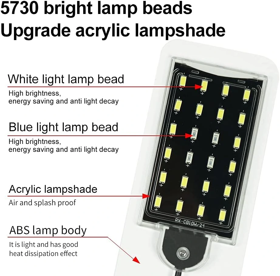 LED lampe 10 Watt X5 hvid - Superslim lys til nanoakvarier